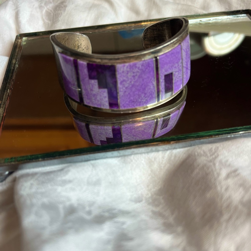 Wayne Moskett cuff. Sterling silver and stone made in the 80’s . Never worn